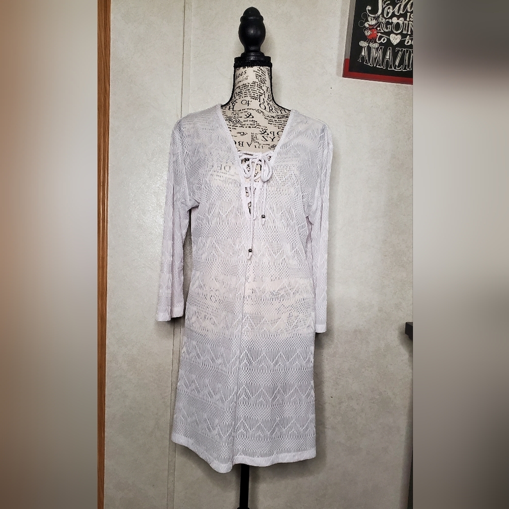 Apt.9 White Swim Cover Up Size:L